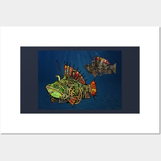 Steampunk Fish #5 Posters and Art